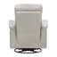 Fauteuil inclinable et pivotant en cuir argent