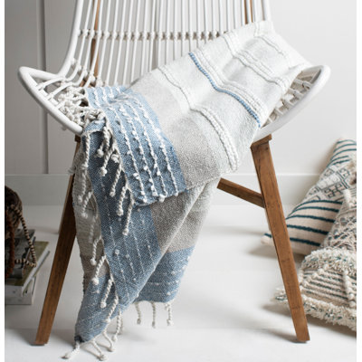 Bara Cotton Blend Hand Woven Throw Blanket