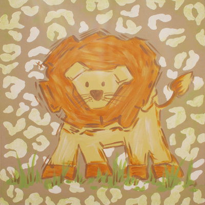 "Tan Lion" par Reesa Qualia, reproduction sur toile tendue