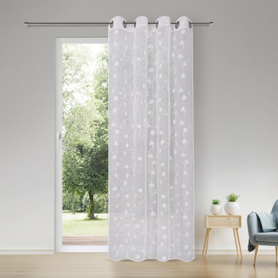 Gardine Alsobrook mit Ösen, transparent