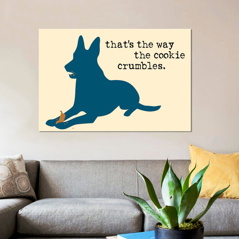 « cookie crumbles », impression sur toile, H 12 po x l 18 po x P 1,5 po, Pas de tapis, Toile tendue
