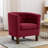 Fabric Barrel Accent Chair with Rubberwood Legs-1763268374