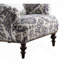 Chaise à motif en tissu avec coussin