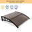 39.8'' W x 9.84'' D Polycarbonate Cover Convex Window Awning-43604543