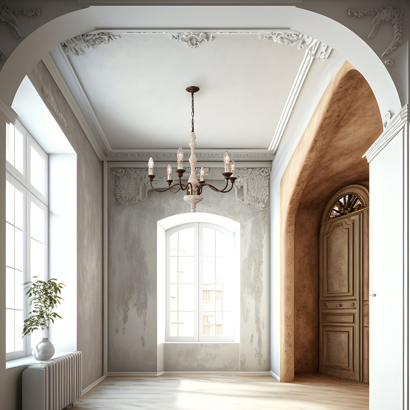 Tolar 6 - Light Iron Dimmable Empire Chandelier