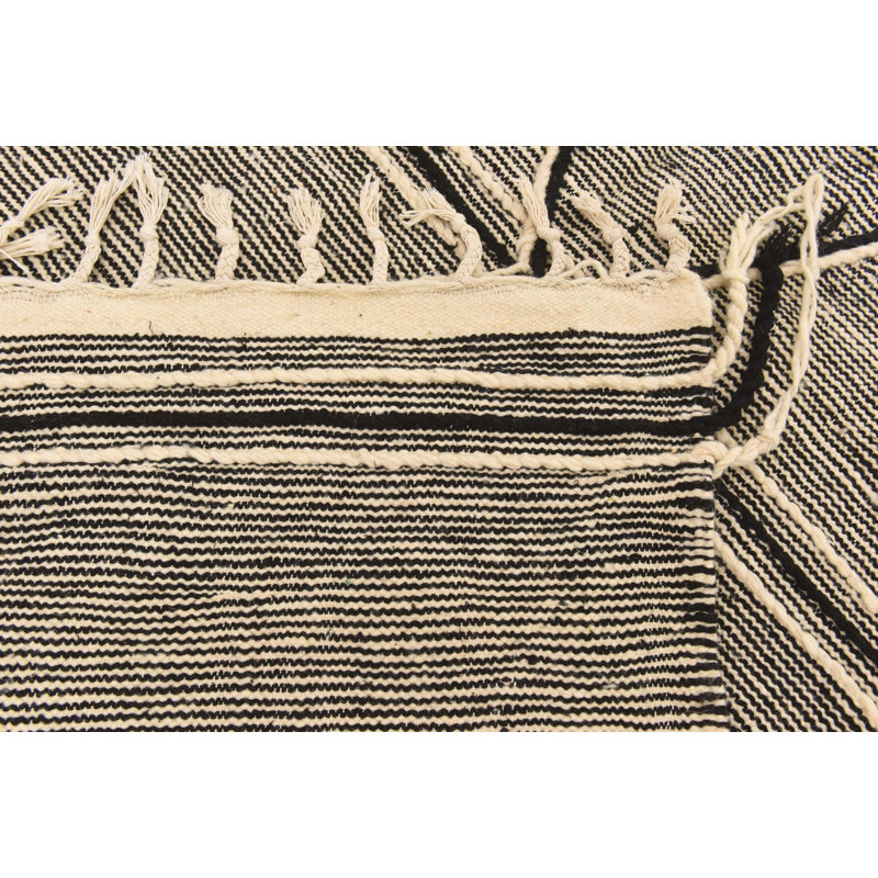 Tapis noir et blanc Noack