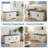 27.6" Storage Bench with Shoe Storage, 2-Tier Entryway Bench with Adjustable Shelf and Removable Cushion-775398010
