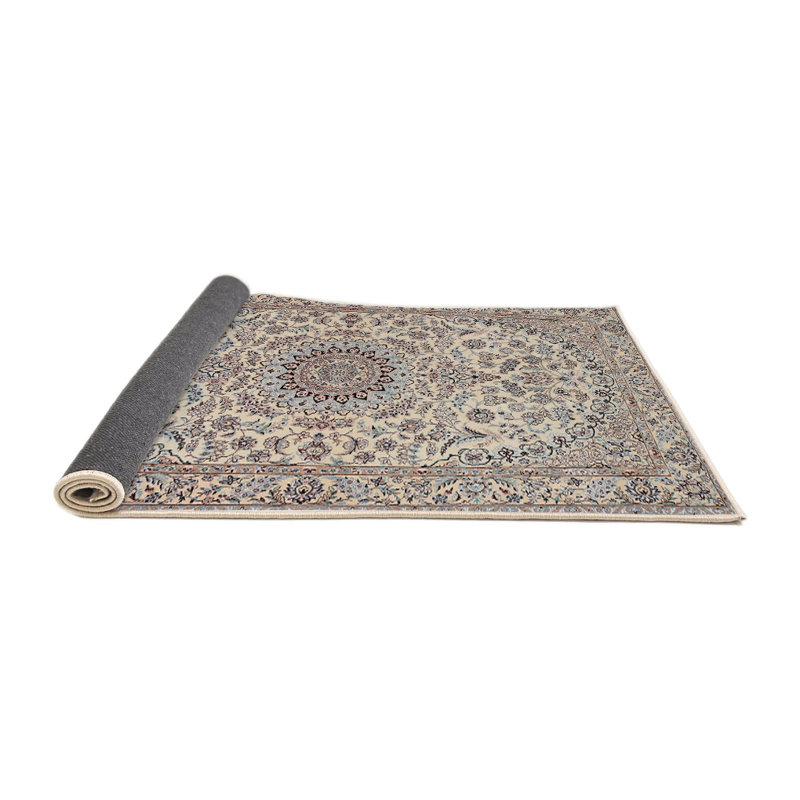 Tapis bleu/gris traditionnel Moerlein, Rond 5 pi