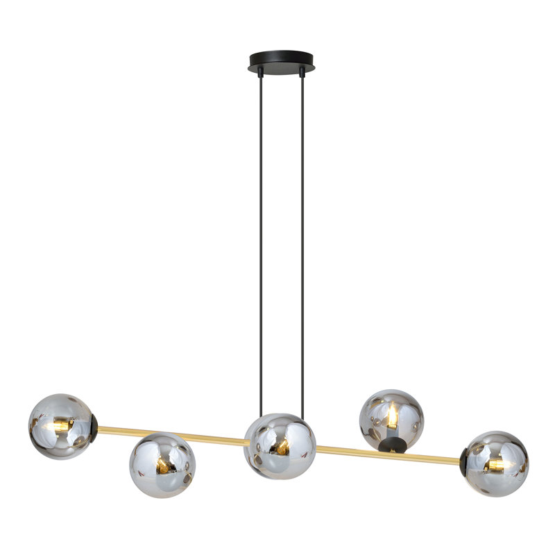 Aleeha 6 - Light Kitchen Island Pendant, Black, Grey