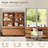 Aadam 4 PCS Modern 72" Tall Bookcases With Metal Base And Adjustable Shelves, Library Book Shelf With Storage Cabinet And Open Book Shelfs, Wood Bookshelves For Home Office, Living Room-1014579163-1014579175