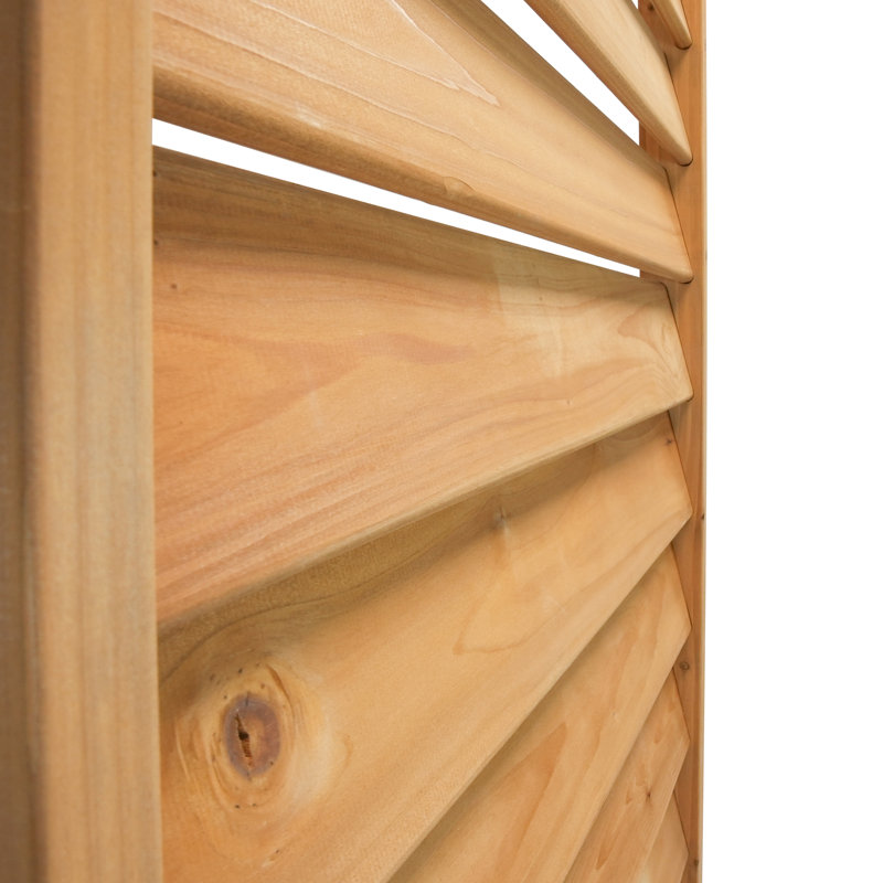 73.5in Natural Wood Freestanding Privacy Screen Panel