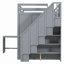 Loft Bed With Wardrobe, Desk And Shelves