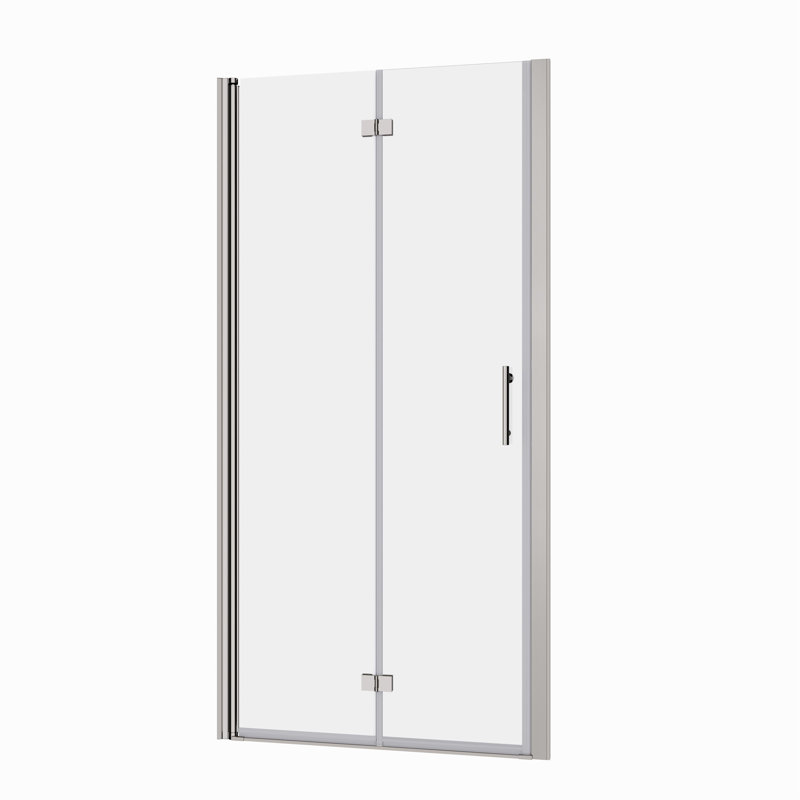 1 3/8" Adjustment,Universal Pivot Shower Door, With 1/4" Tempered Glass Finish, Chrome