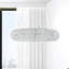 Lustre 12 lumières, finition chromée 32 pouces avec détails en cristal, chaîne de suspension réglable, luminaire de salle à manger