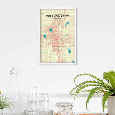 Oklahoma City Map - Unframed Print
