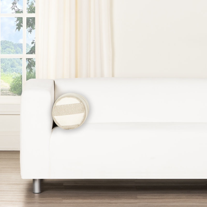 Birch Lane Harding Throw Pillow Bolster, Brown Striped