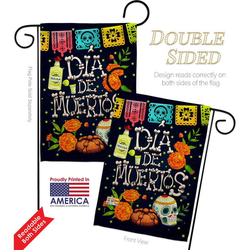 Drapeau de jardin en polyester 18,5 x 13 po All Souls 'Day