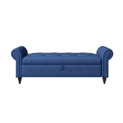 Viky Velvet Upholstered Storage Bench