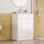 Ensemble de meuble-lavabo avec lavabo et miroir, 2 portes