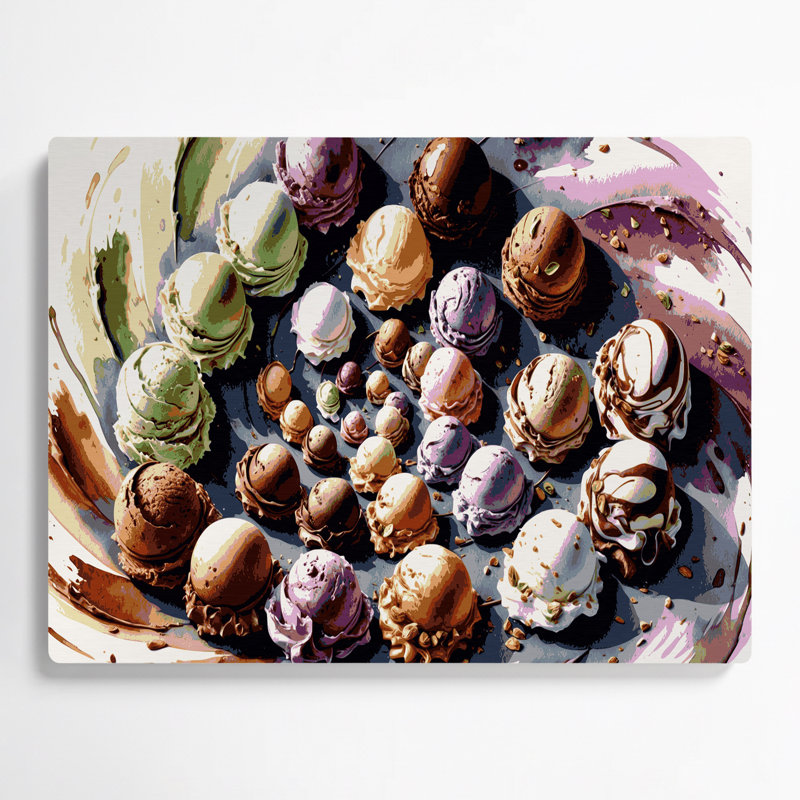 Art mural noir Desserts Gelato, H 8 po x l 10 po