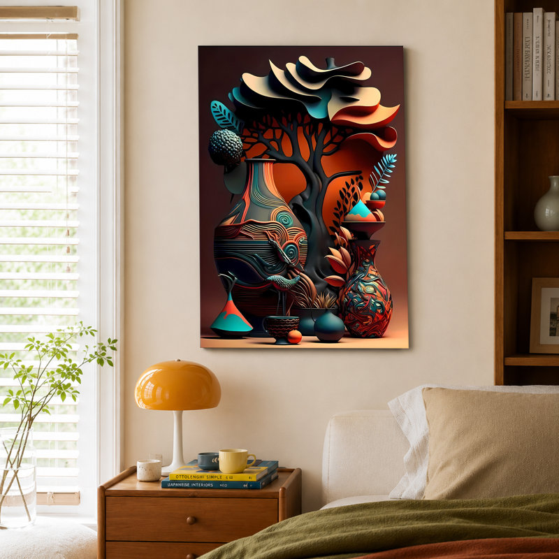 Affiche d'art abstrait noir et or, 16 x 24 pouces