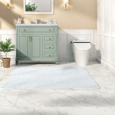Meuble-lavabo moderne en bois vert avec lavabo