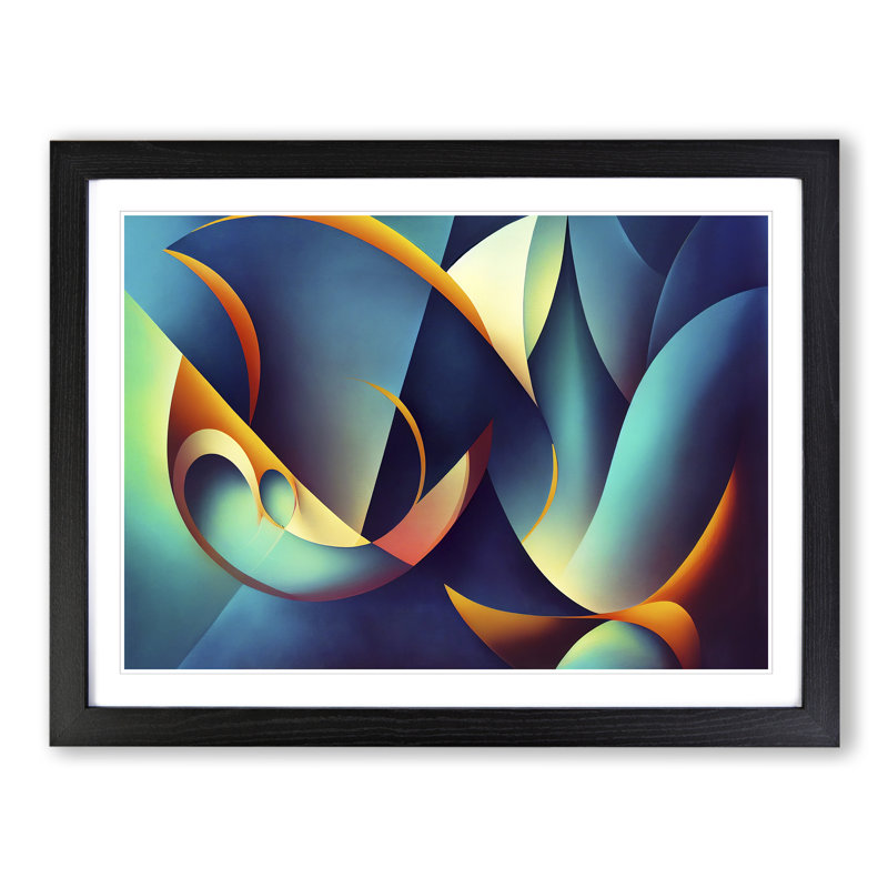 XH1022-8731X Surrealism Abstract Art Vol.4 - Single Picture Frame Print, 34cm H x 46cm W x 2cm D, Black