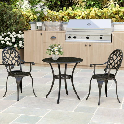 Round 3 - Piece 2 - Person 66Cm L Outdoor Bistro Set