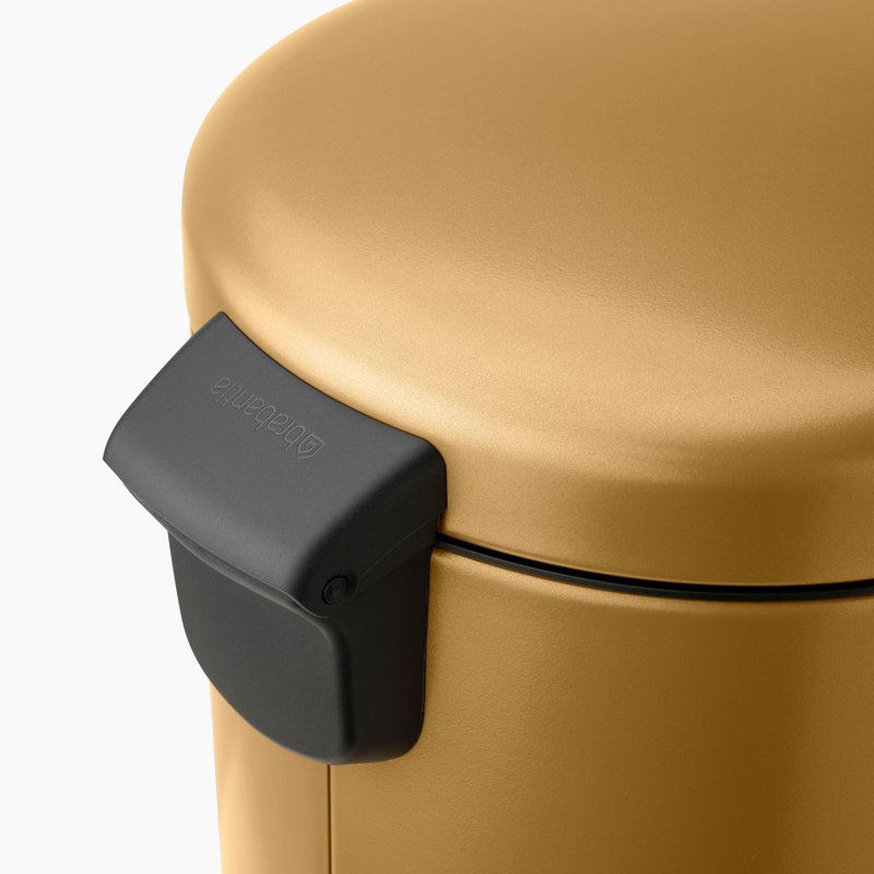Poubelle à pédale newIcon, 8 gallons (30 litres), Or brossé