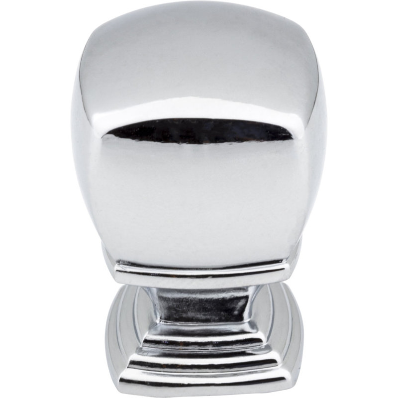 Katharine Square Knob, Polished Chrome, 1 3/8"