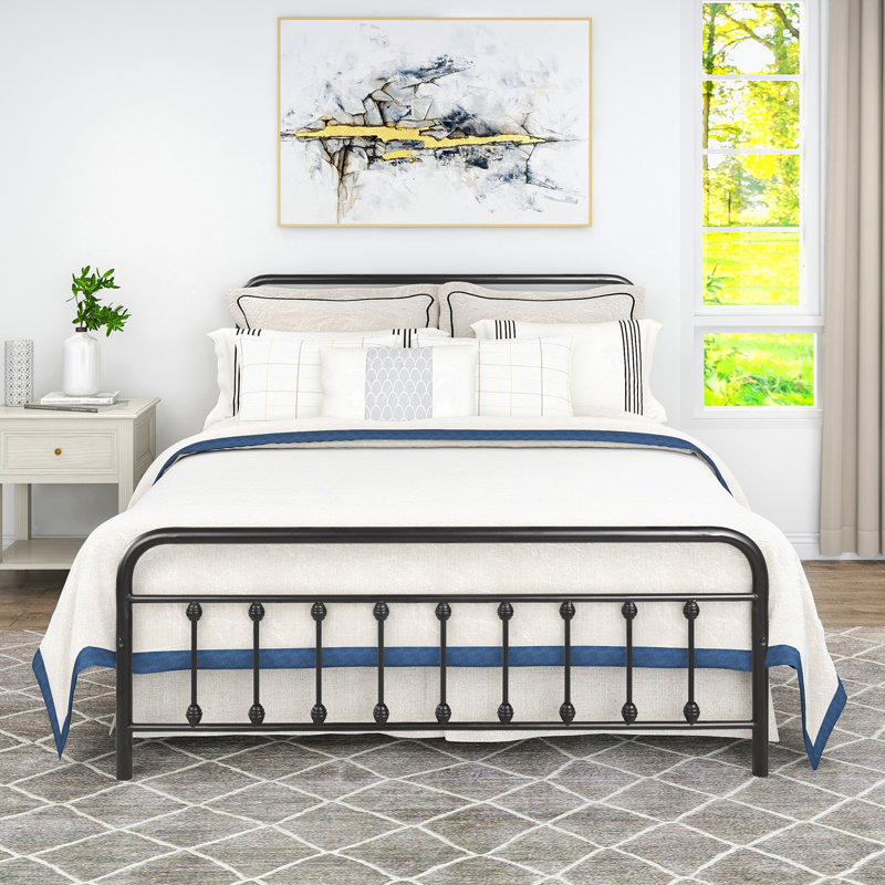 Modern Steel Bed Frame, Queen