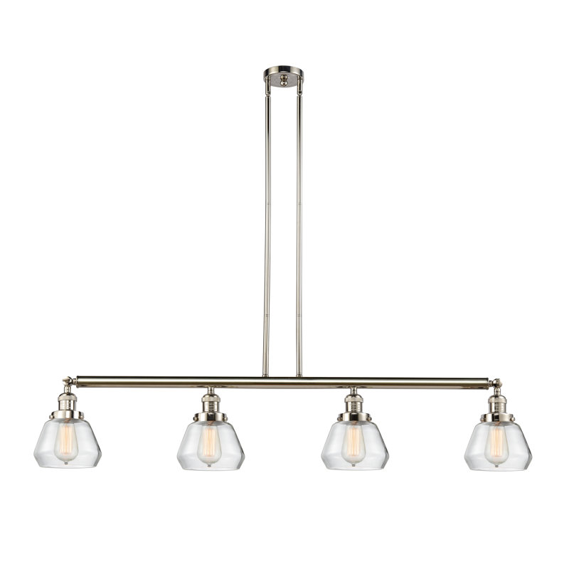 Chill 4 - Light Kitchen Island Pendant, Clear, No Bulb Included, Polished Nickel