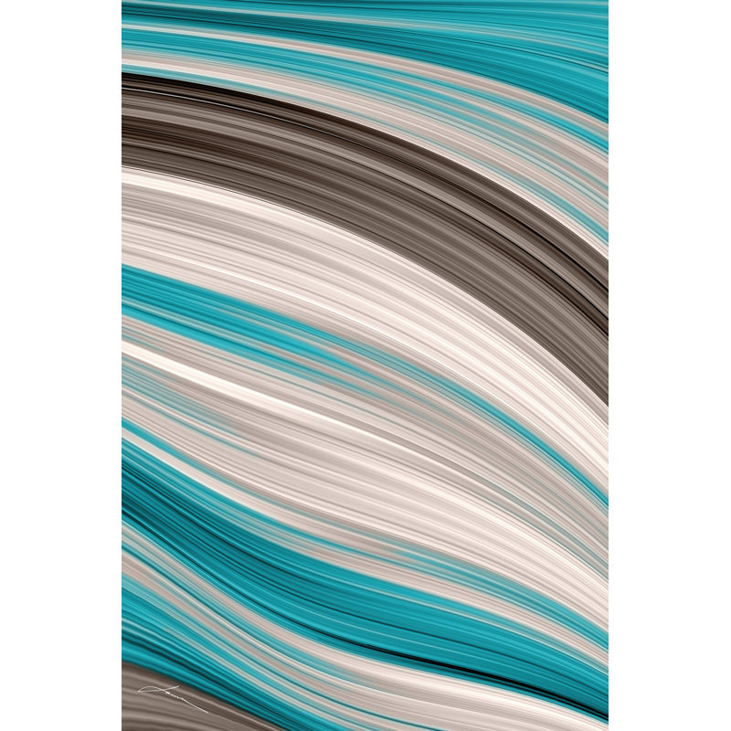 Aqua Sweep II by James Burghardt - No Frame Print on Canvas, 46cm H x 30cm W x 3.8cm D