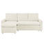 Canapé-lit de 55 po de hauteur avec méridienne réversible et lit escamotable en velours côtelé beige-1729886462