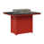Plateau martelé noir avec base rouge écarlate sélectionné