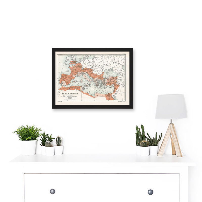 Map Antique Bartholemew Rome Roman Empire Mediterranean - Single Picture Frame Print