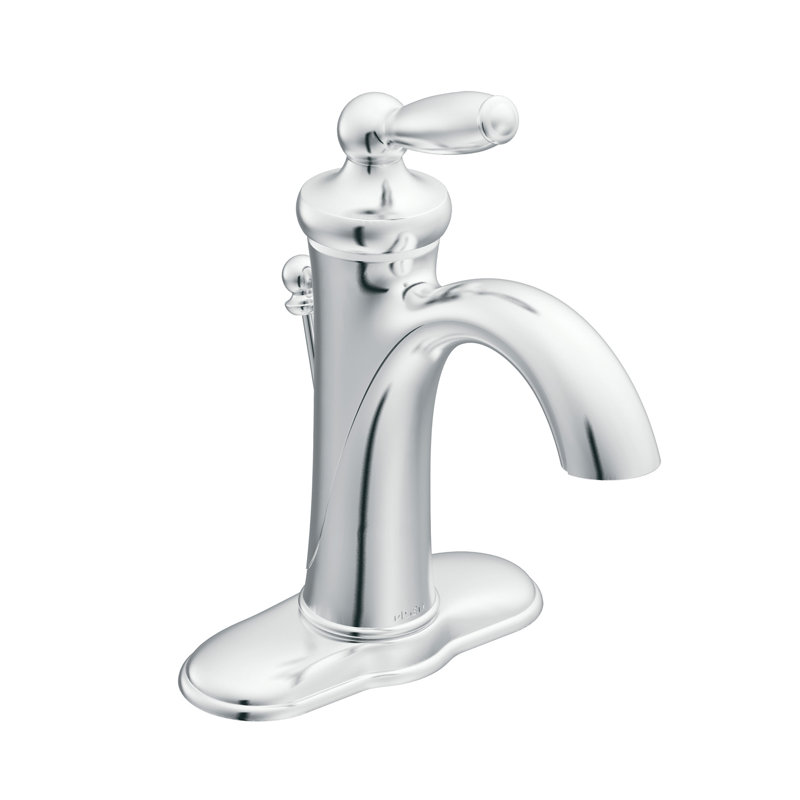 Brantford Single Hole Bathroom Faucet with Drain Assembly, Chrome