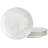 Martha Stewart 10.5 Inch Fine Ceramic 6 Piece Decorated Dinner Plates In White