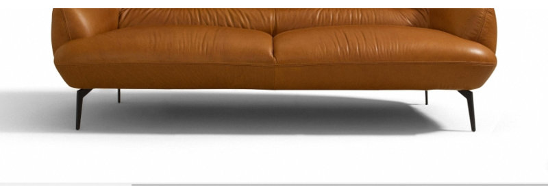 Cognac Leather Loveseat