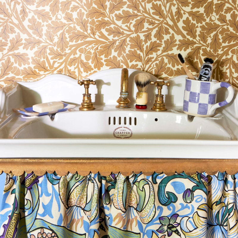 Quercus 9.84' L x 70.87" W Wallpaper Roll, Auric
