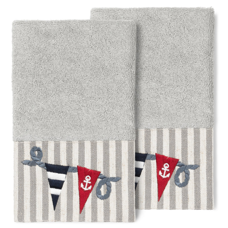 ETHAN Turkish Cotton Hand Towel, Light Gray