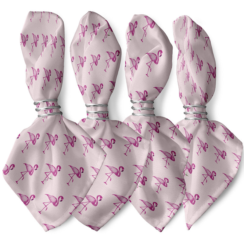 Biddlesden Flamingo Fanfare Martini Napkins, Pink