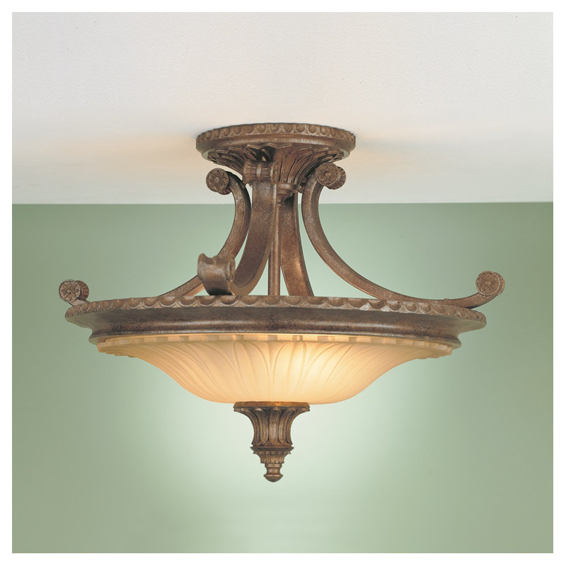 Lanesboro Glass Semi Flush Mount