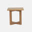 Set of 2 Acacia Wood Lounge Chairs with Cushions & Slat Top X-Stretcher Side Table