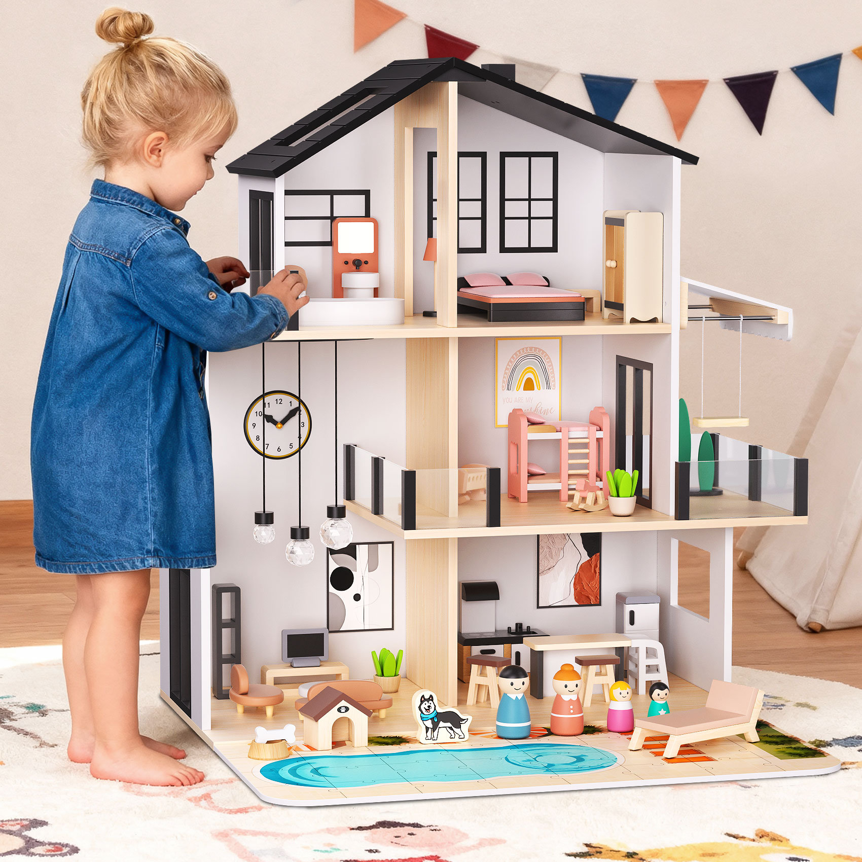 Test : maison de poupée Magnolia KidKraft, 3 étages et accessoires inclus