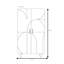 Garde-robe moderne semi-circulaire