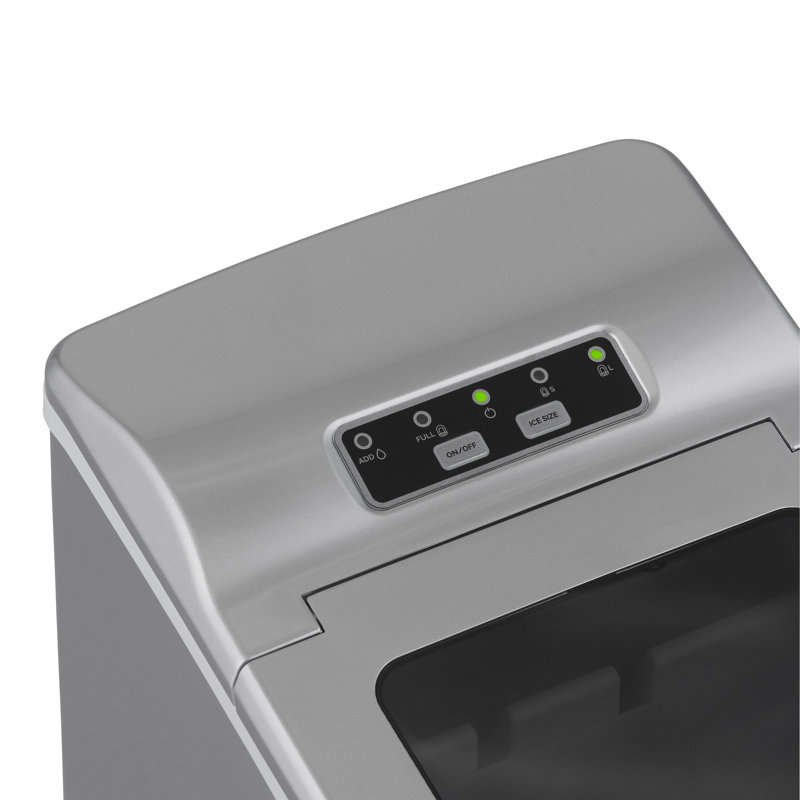 Newair 26 lb Silver Portable Countertop Ice Maker