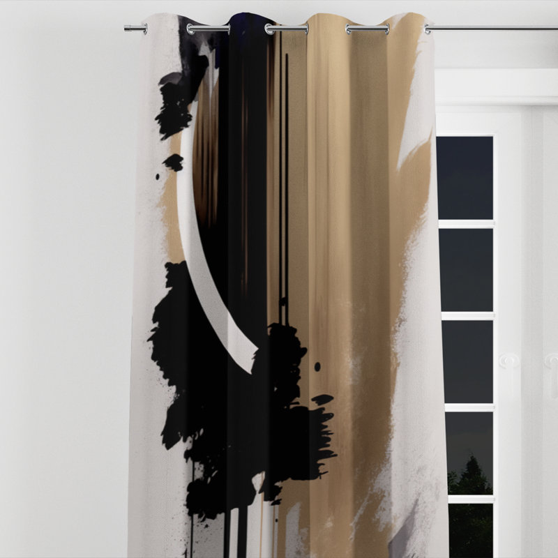 Austynn - Modern Grommet Curtain - Velvet Room Darkening - 1 panel, 52" W x 120" L, Silver Grommets