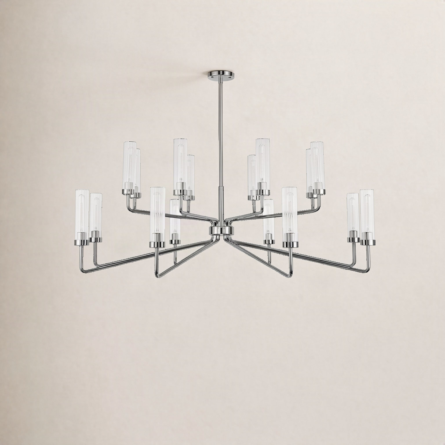 Jonze 16-Light Chandelier, Polished Nickel