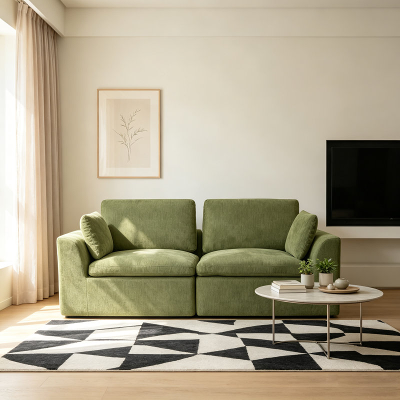 Canapé-lit 74 po Moorebank, Olive Green